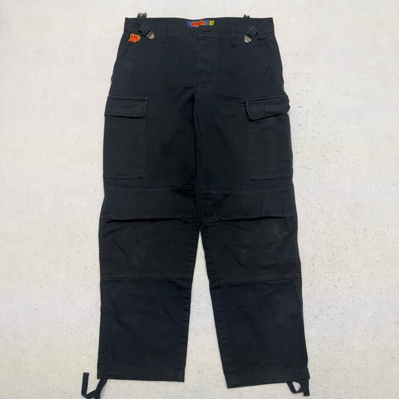 Empyre Other - Empyre Pants Mens 28 Double Knee Cargo Pants Baggy Skater Black Y2K *FLAWED
